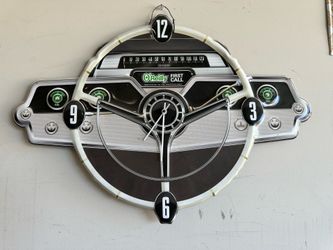 O’Reilly auto parts vintage dashboard clock metal sign