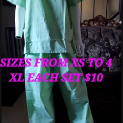 Uniform Scrubs Sets  Sizes From XS TO 4XL EACH