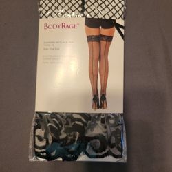 Diamond Net Lace Top Thigh Hi