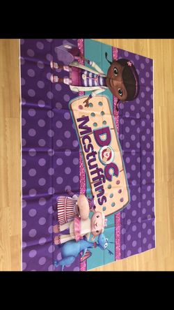 Doc mcstuffins backdrop 7 by 5 thin vinyl