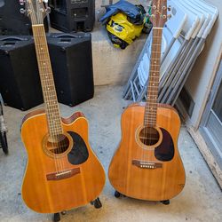 Mitchell MD-100CE Acoustic/Electric WITH Case &  Jasmine Series S33 Acoustic Guitar Natural SOLD AS A BUNDLE DEAL...