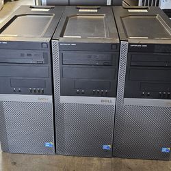 Lot Of 3x Dell Optiplex PC COMPUTER Desktop Tower Intel Core i3 Processor,  4GB RAM Memory 