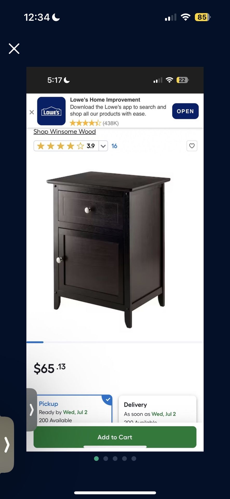 2 Side Tables 