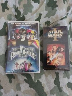 2 VHS Movies Bundle: Mighty Morphin' Power Rangers: The Movie & Star Wars Episode I: The Phantom Menace