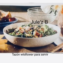 Princess House.  Tazón Wildflower Nuevo En Su Caja 