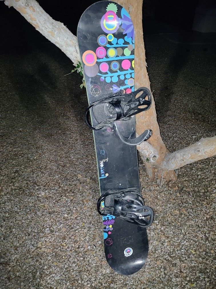 Women's Burton Feather Snowboard And Boots