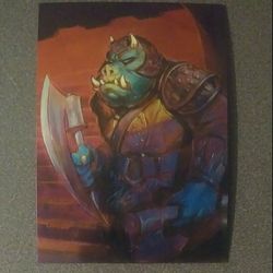 1996 Star Wars Finest Topps Gamorrean Guard #79 Jabba's Palace Movie Art Collectible Vintage Trading Card Chrome Chromium