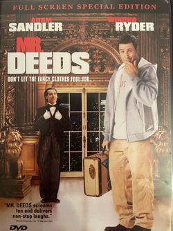 MR. DEEDS Full-Screen Special Edition (DVD-2002) Adam Sandler + Winona Ryder!