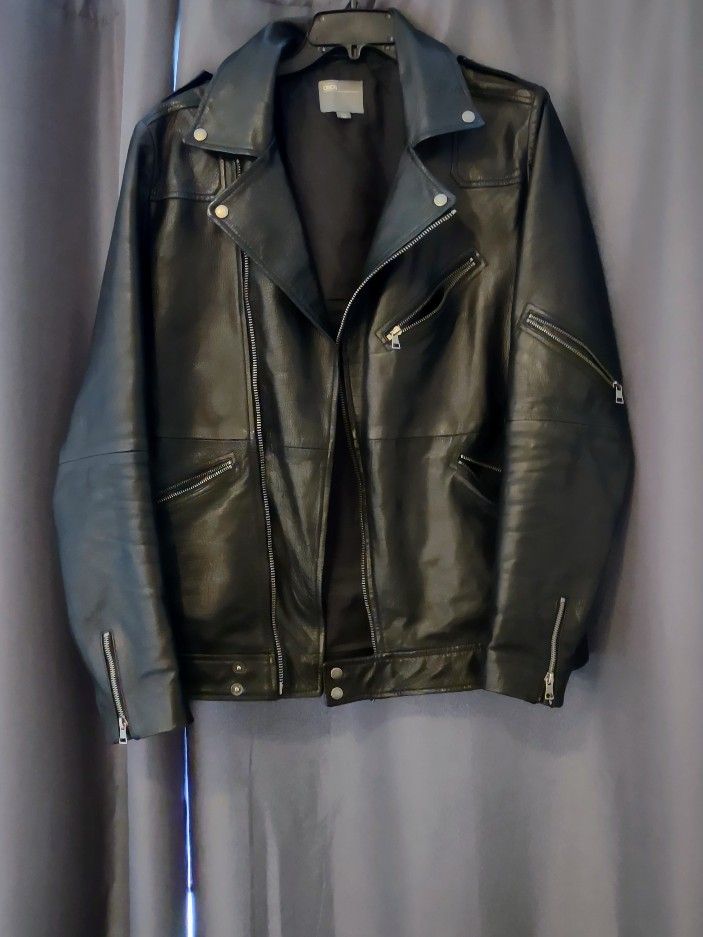 ASOS, Black Leather Jacket,Large