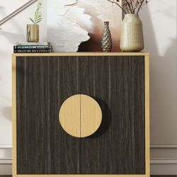 2 OVERSIZE NIGHTSTANDS IN WALNUT & OAK COLOR BRAND NEW 31X16X32 GREAT DESIGN & QUALITY