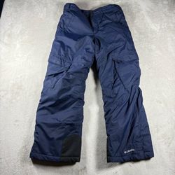 Columbia Snow Ski Pants Kids Size 14/16 Blue Insulated Outgrown Omni Shield