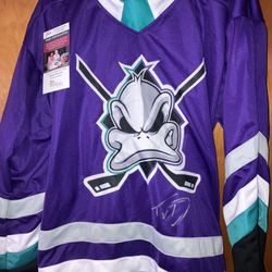 TREVOR ZEGRAS SIGNED AUTOGRAPHED ANAHEIM DUCKS CUSTOM ADULT XL JERSEY JSA COA!