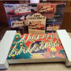 Vintage and Rare Lighted “Merry Christmas” Sign