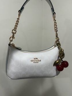 White Signature Coach Teri Bag