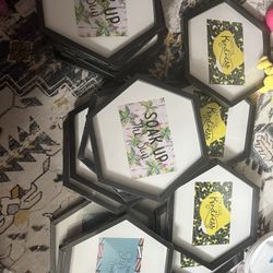 16 Hexagon Frames New