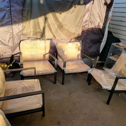 outdoor Patio Set Of 4 Metal Chairs