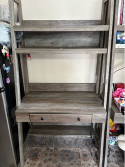 Desk and bookcase