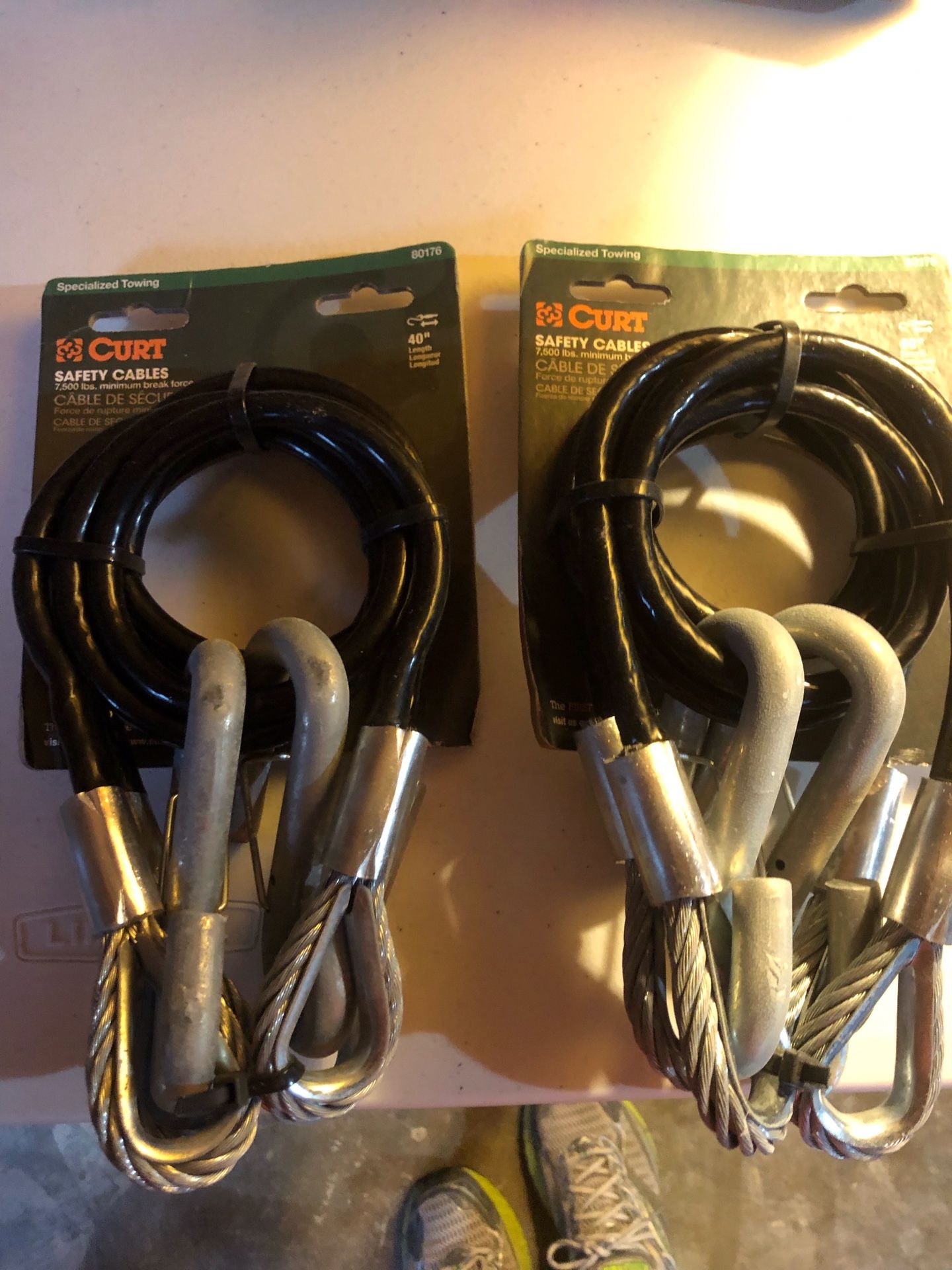 Curt Safety Cables 7300lb Min Break Force