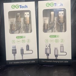 2 In 1 Braided Charging Cable 