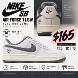 Nike SB Air Force 1 Low x Yuto Horigome – White Iron Grey
