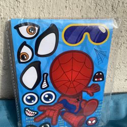 Spider Superhero Make Your Own Movie Sticker Face 36 Sheets 