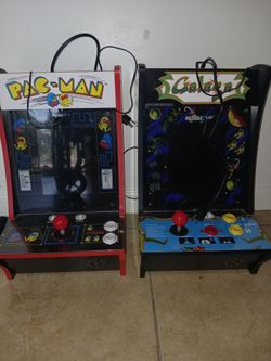 Pacman and galaga. arcade games