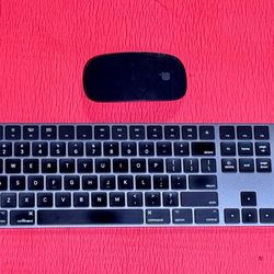 Apple Magic Keyboard A1843 Magic Mouse A1657 Black Bluetooth Wireless