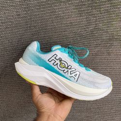 Hoka One One Match X White blue