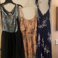 Used Teen Dresses/Romper (Size XL/1X)