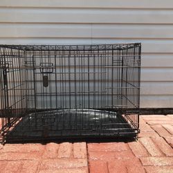 Dog Crate for small breeds up to 45 lbs.  Crate Size : 30” (L)  X  19” (W) X 21”( H)