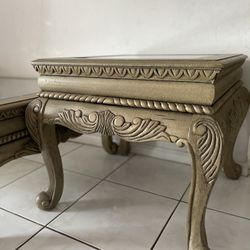 Antique Coffee And Side Table 