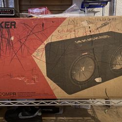 Kicker Dual CompR 12” Subwoofer Enclosure 