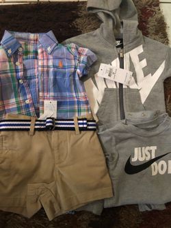 Brand new polo & 2Nike sets 3 months $40 for ALL