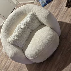 Boucle Fabric Accent Chair 