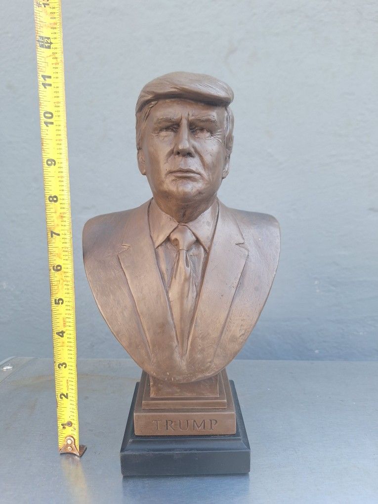 Trump Bust Bonded Bronze Antique Silver