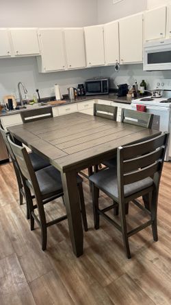 Dining table and chairs