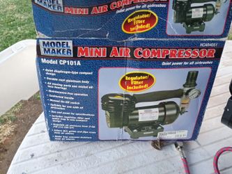 Model Maker Mini Air Compressor Air Brush & Paints