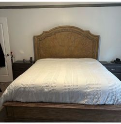 Solid Wood King Headboard & Frame