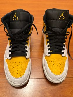 Nike Air Jordan 1 Mid university Gold white black retro men’s size