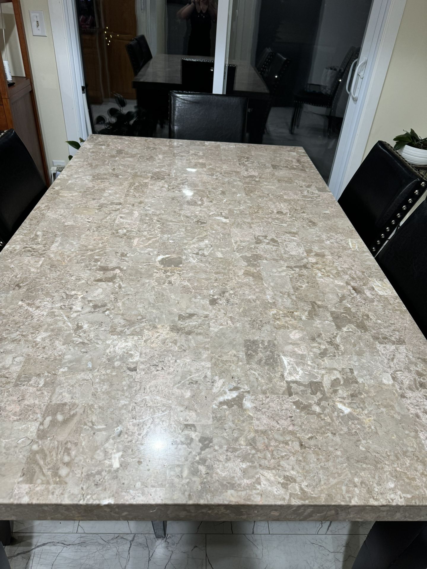 Marble Dining Table With Six Chairs