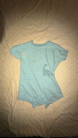 Baby Dinosaur Snap Romper Light Blue