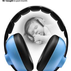 Baby Ear Protection Noise Cancelling Headphones for Babies for 3 Months to 3 Years (Blue)
