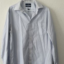Longsleeve Button Up Dress Shirt Sz 17 Hart Shaffner Marx