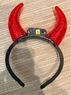 Brand New LED Devil Horn Headband – Light Up Halloween Headband
