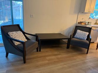 Accent Chair Pair with Coffee Table