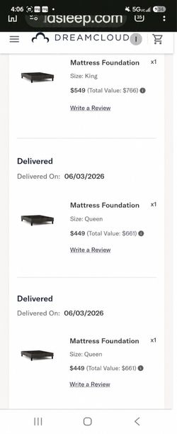 New mattress foundations in the box still