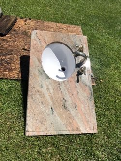 Granite top counter with Sink