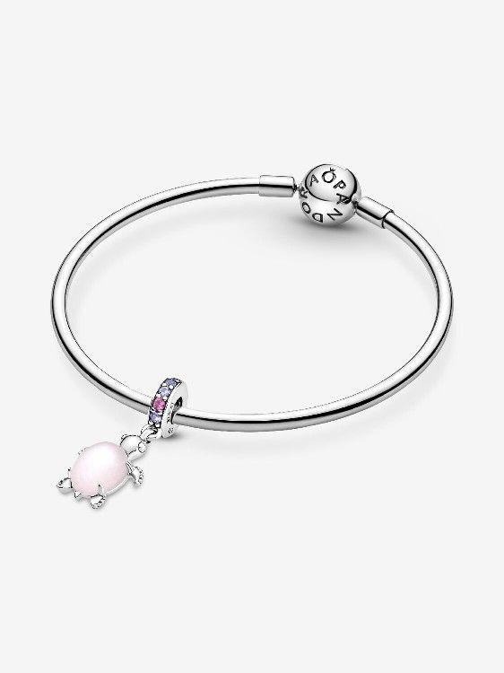 Pandora Murano Glass Pink Sea Turtle Dangle Charm