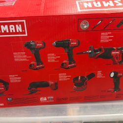 Craftsman V20  Power Tools Set 8 Pcs Brand New Woth Box