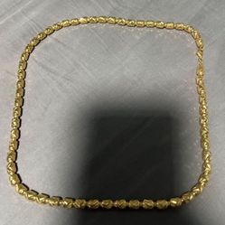 Gold Over Silver Chain - 22 Inch - Nice Beautiful necklace / Chain - 6mm. Includes Receipt. Perfect gift for anyone :) 